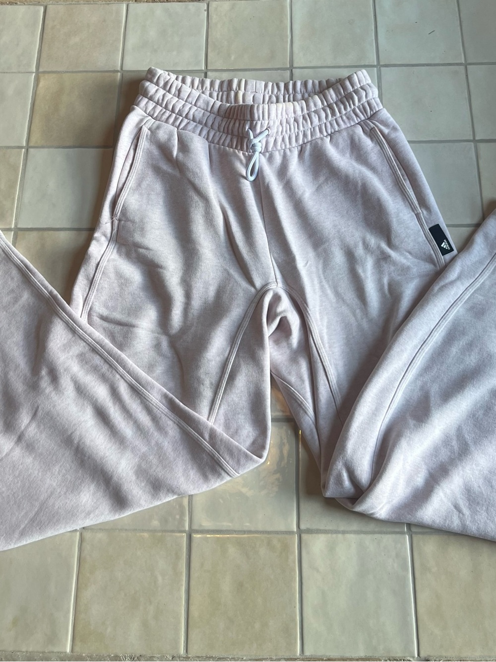 adidas Women's Light Pink Drawstring Jogger Pants